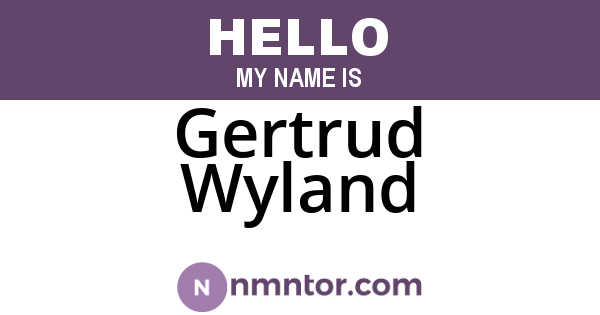 Gertrud Wyland