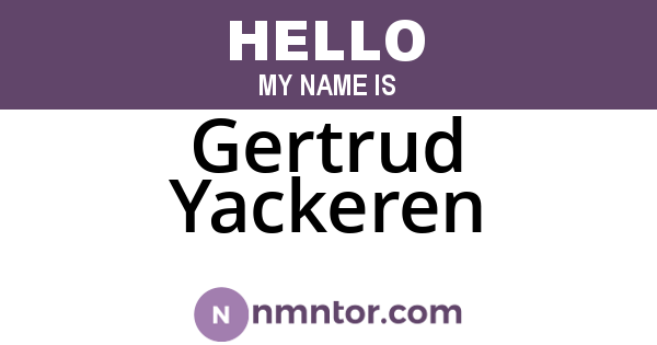 Gertrud Yackeren
