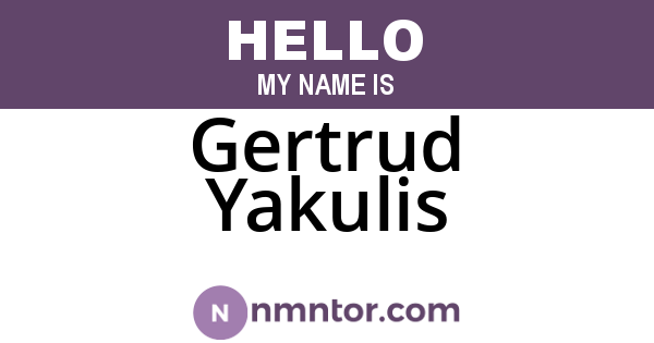 Gertrud Yakulis
