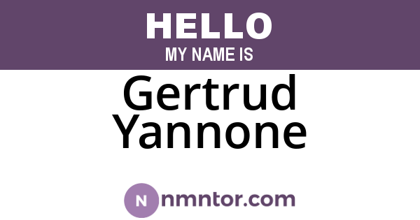 Gertrud Yannone