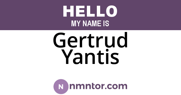 Gertrud Yantis
