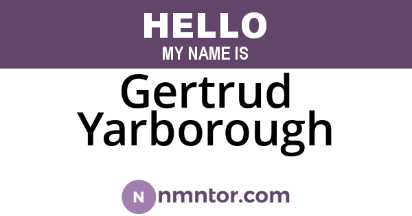 Gertrud Yarborough
