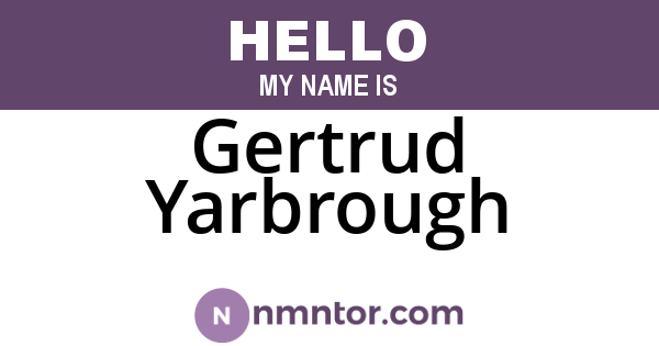 Gertrud Yarbrough