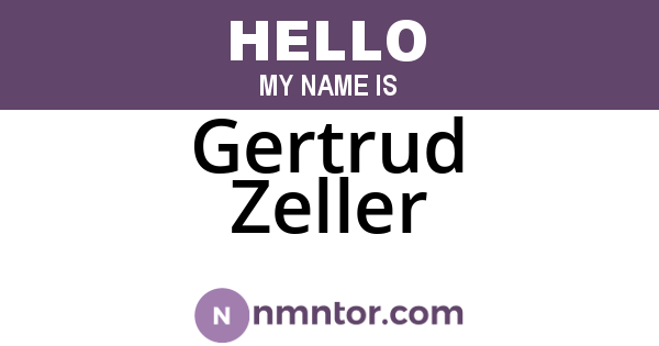 Gertrud Zeller