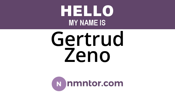Gertrud Zeno