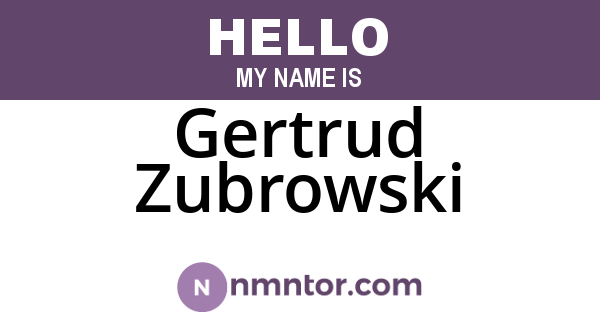 Gertrud Zubrowski