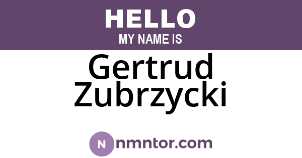 Gertrud Zubrzycki