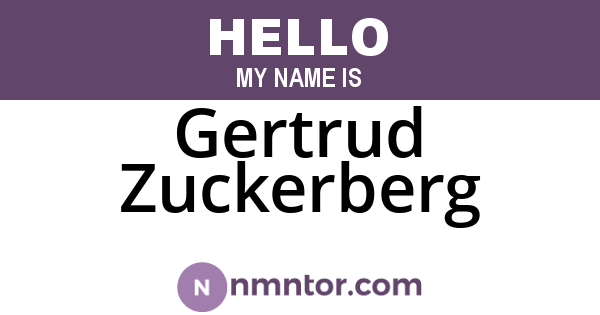 Gertrud Zuckerberg