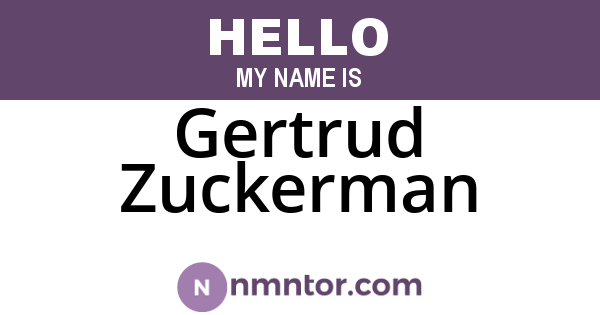Gertrud Zuckerman