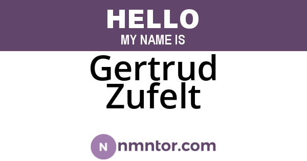 Gertrud Zufelt