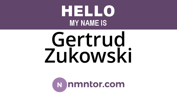 Gertrud Zukowski
