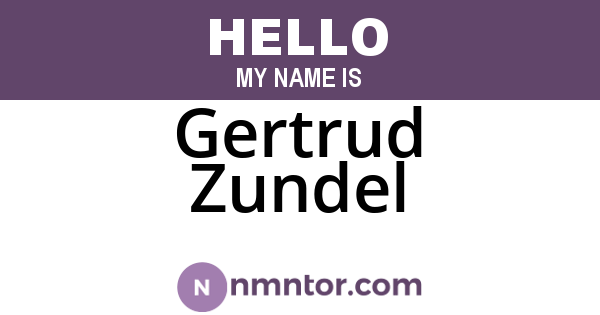 Gertrud Zundel