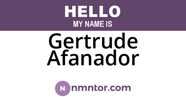 Gertrude Afanador