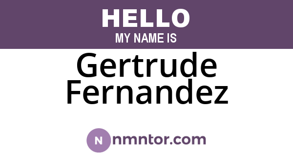 Gertrude Fernandez