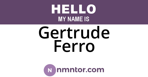 Gertrude Ferro