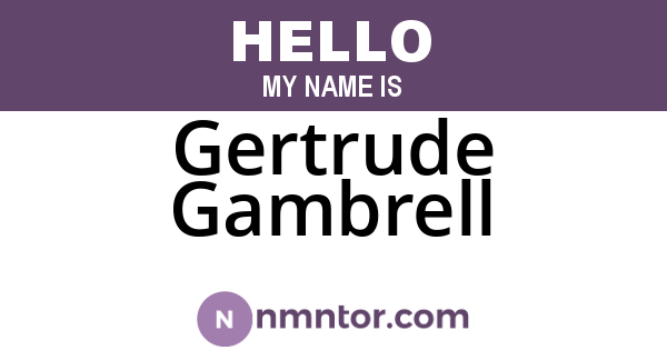 Gertrude Gambrell
