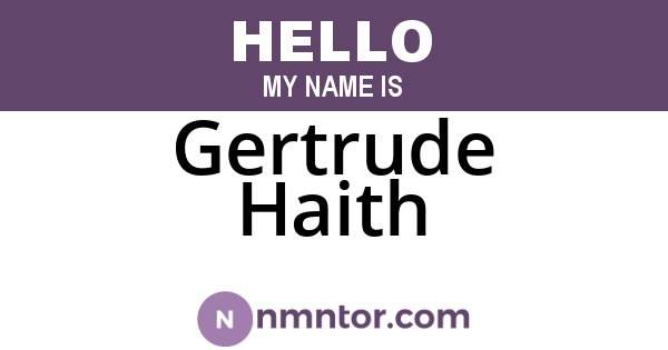 Gertrude Haith