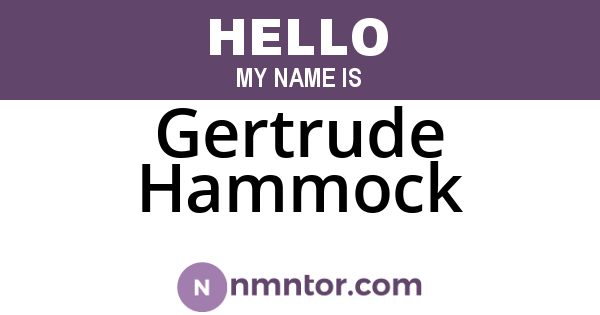 Gertrude Hammock