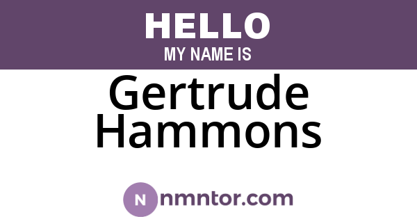 Gertrude Hammons