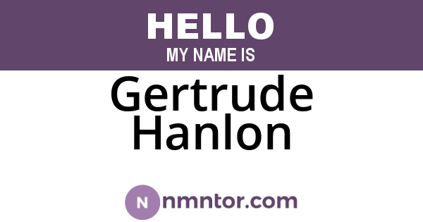 Gertrude Hanlon
