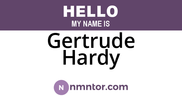 Gertrude Hardy