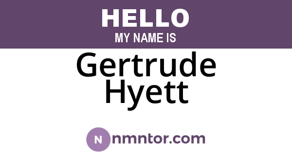 Gertrude Hyett