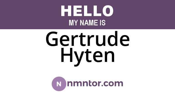 Gertrude Hyten