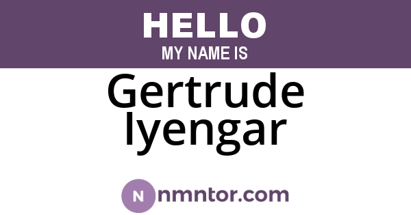 Gertrude Iyengar