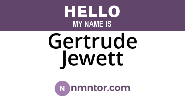 Gertrude Jewett