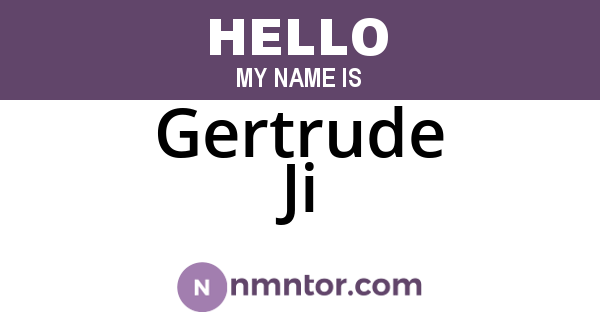 Gertrude Ji