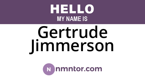 Gertrude Jimmerson