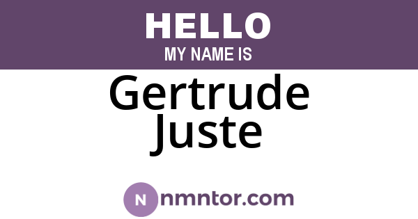 Gertrude Juste