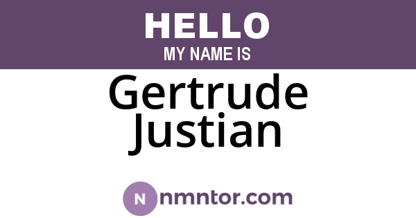 Gertrude Justian
