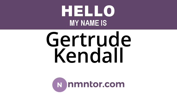Gertrude Kendall