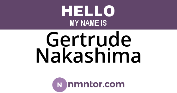 Gertrude Nakashima