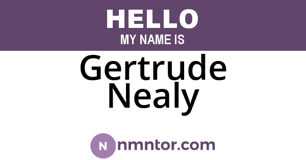 Gertrude Nealy
