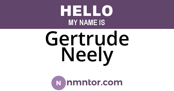 Gertrude Neely