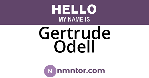 Gertrude Odell