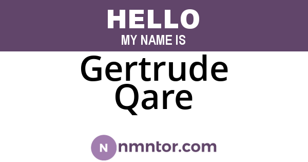 Gertrude Qare