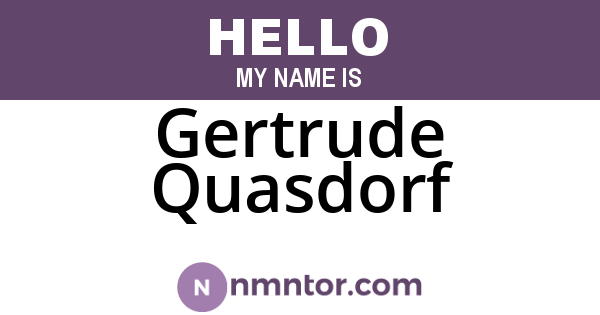Gertrude Quasdorf