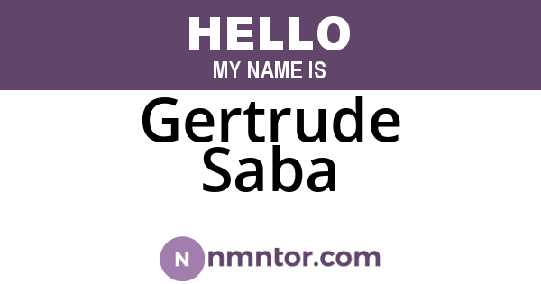 Gertrude Saba