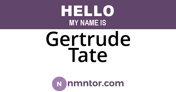 Gertrude Tate