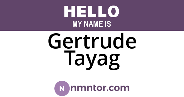 Gertrude Tayag
