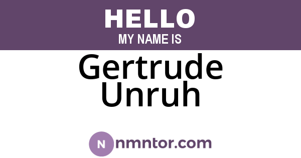 Gertrude Unruh