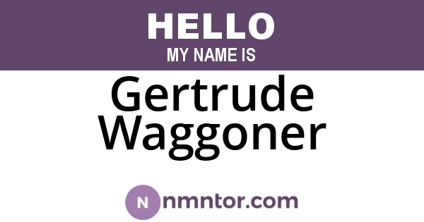 Gertrude Waggoner