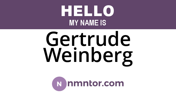 Gertrude Weinberg