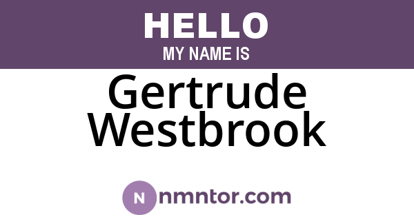 Gertrude Westbrook