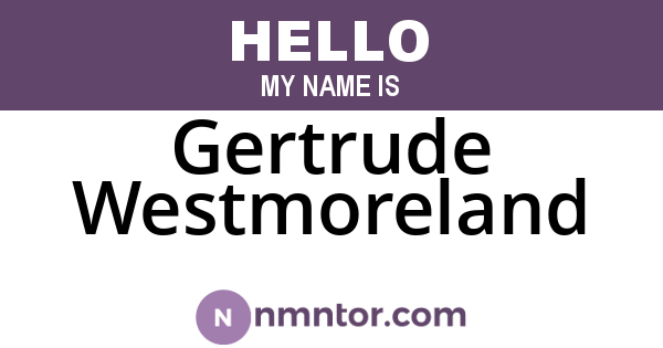 Gertrude Westmoreland
