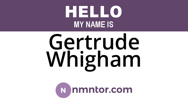 Gertrude Whigham