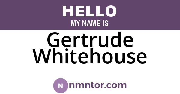 Gertrude Whitehouse